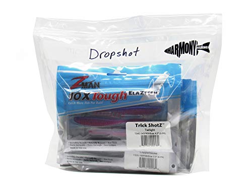 Harmony Fishing Bait Bags (10 Pack)  Durable Clear Storage Bag Organizers for Soft Plastic Baits Lures Tackle and Fishing Accessories