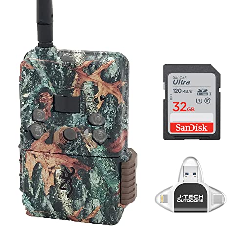 Browning Defender Wireless Pro Scout Cellular Trail Game Camera (Verizon) Bundle Includes 32GB Memory Card and JTECH iPhoneiPadAndroid USB Memory Card Reader (18MP)  BTCDWPSVZW